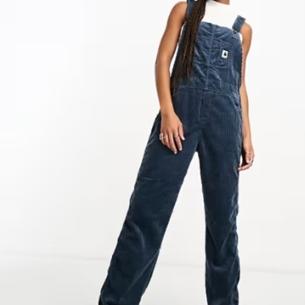 Women's Blue Corduroy Overalls